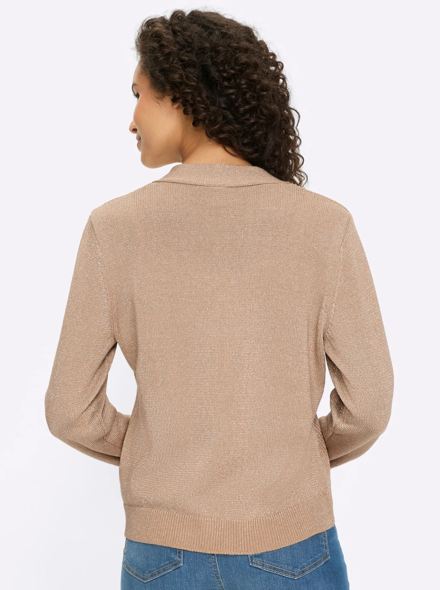 Strickjacke mit Druckknopf-Verschluss