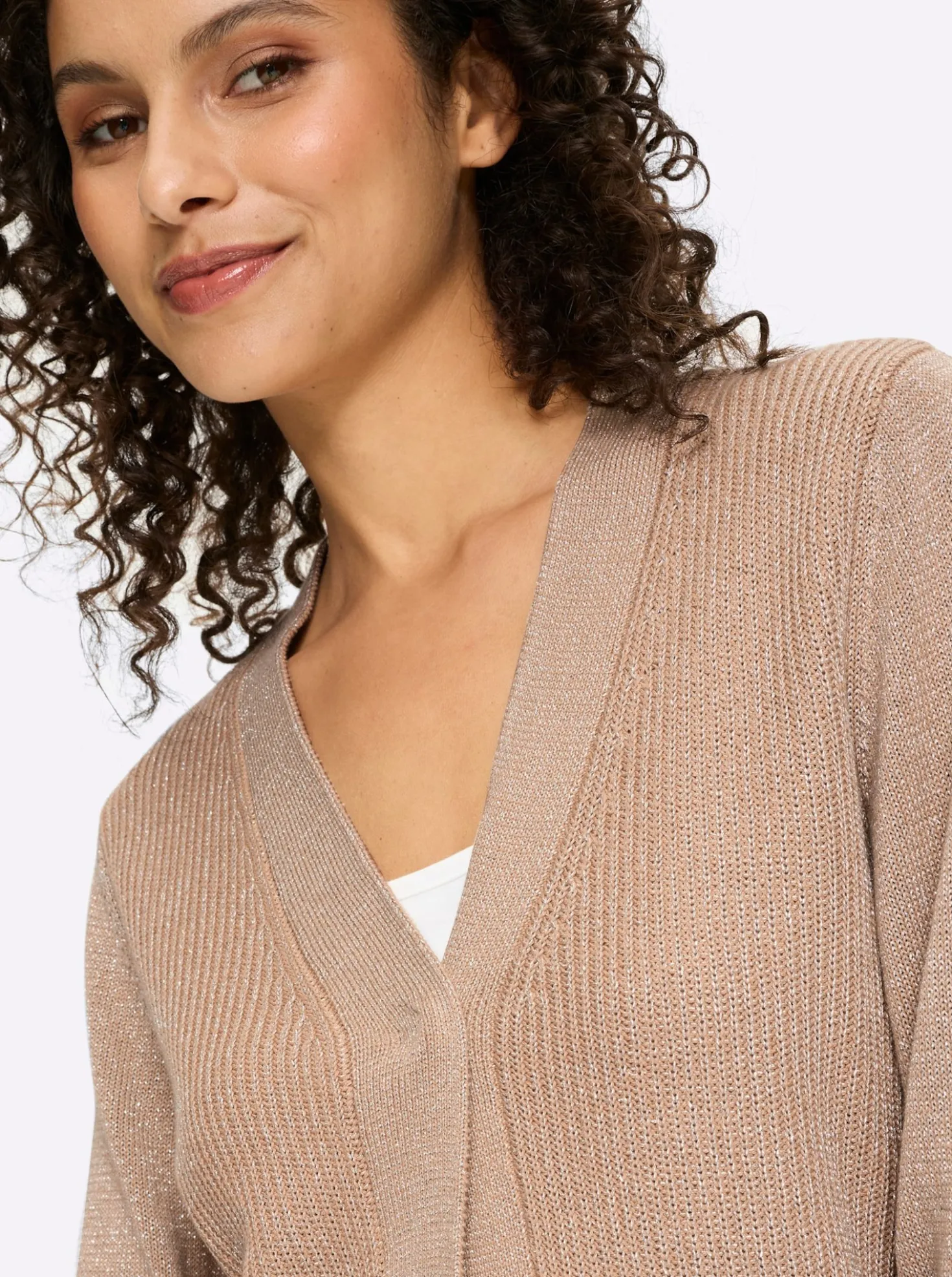 Strickjacke mit Druckknopf-Verschluss