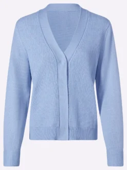 Strickjacke mit Druckknopf-Verschluss