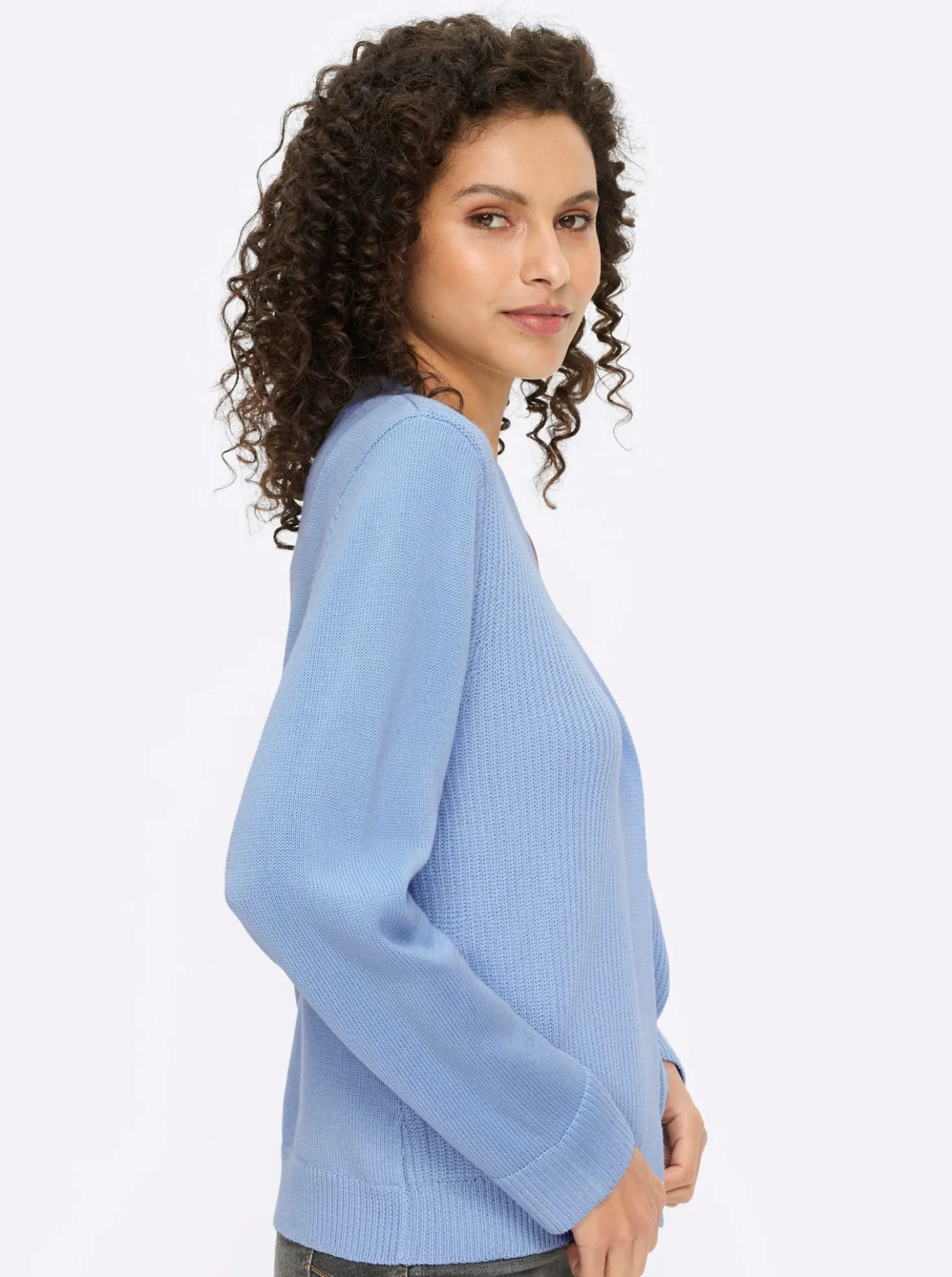 Strickjacke mit Druckknopf-Verschluss