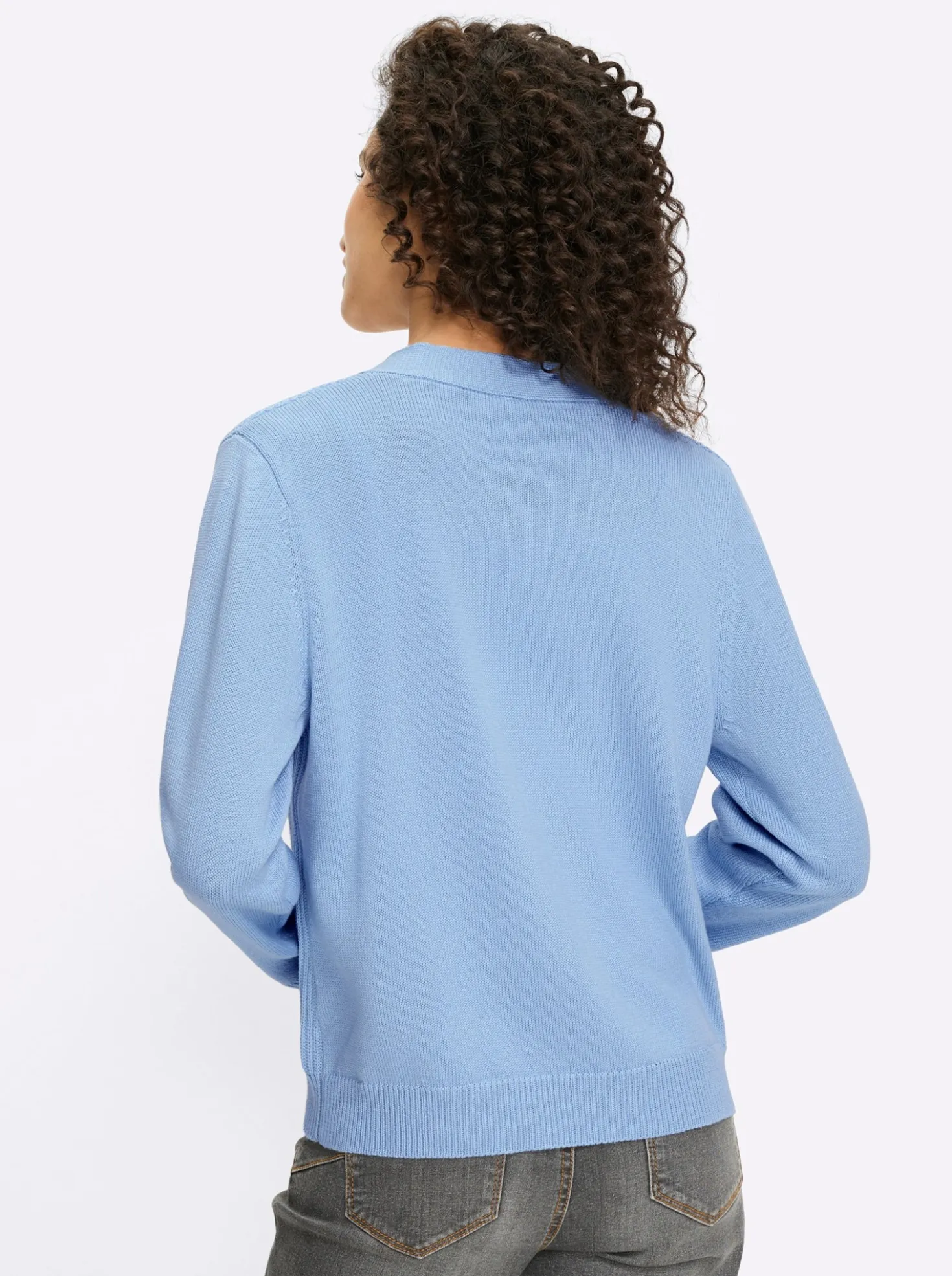 Strickjacke mit Druckknopf-Verschluss