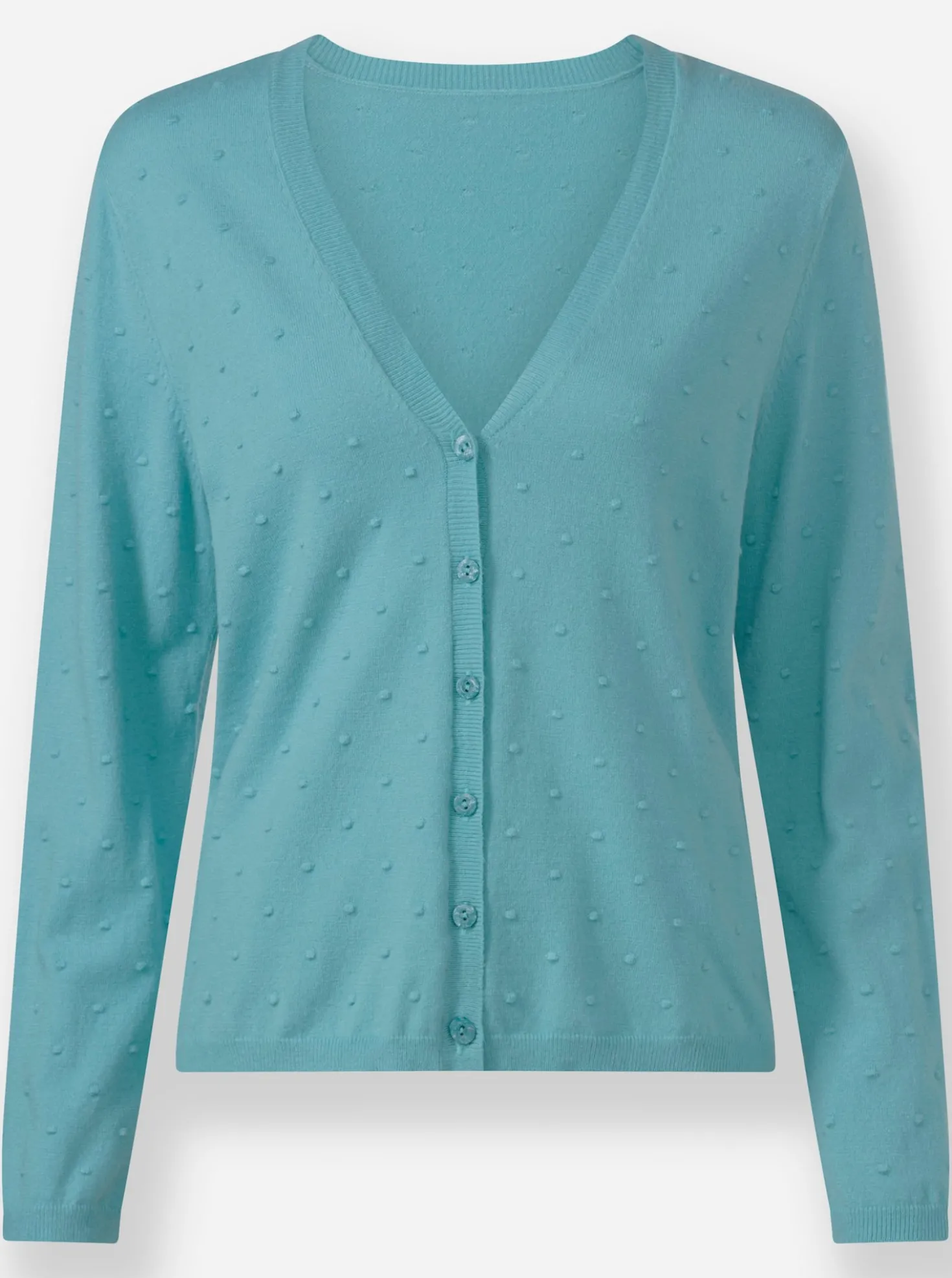 Strickjacke mit 3D-Tupfen