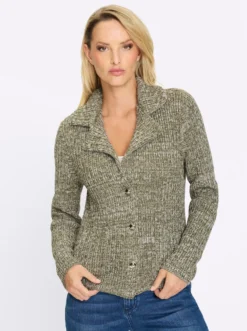 Strickjacke mit Effektgarn