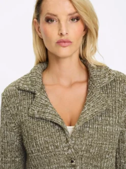 Strickjacke mit Effektgarn
