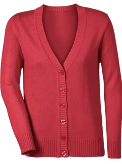 Strickjacke mit farblich abgestimmten Knöpfen