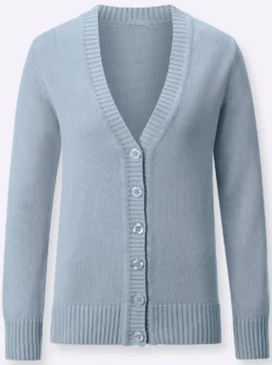 Strickjacke mit farblich abgestimmten Knöpfen