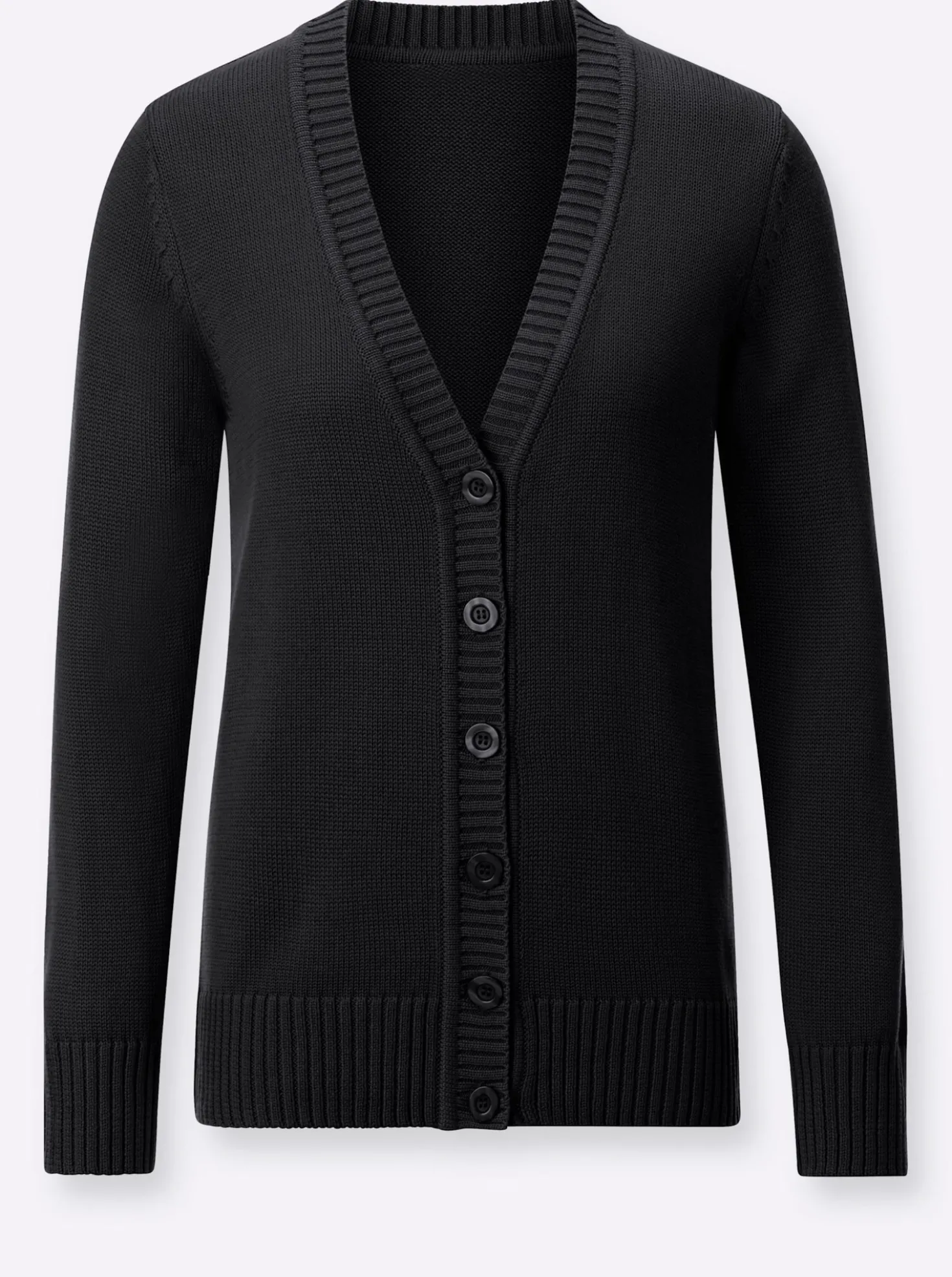 Strickjacke mit farblich abgestimmten Knöpfen