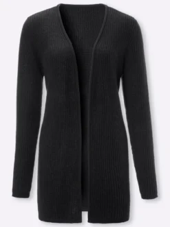 Strickjacke mit gerippten Abschlüssen
