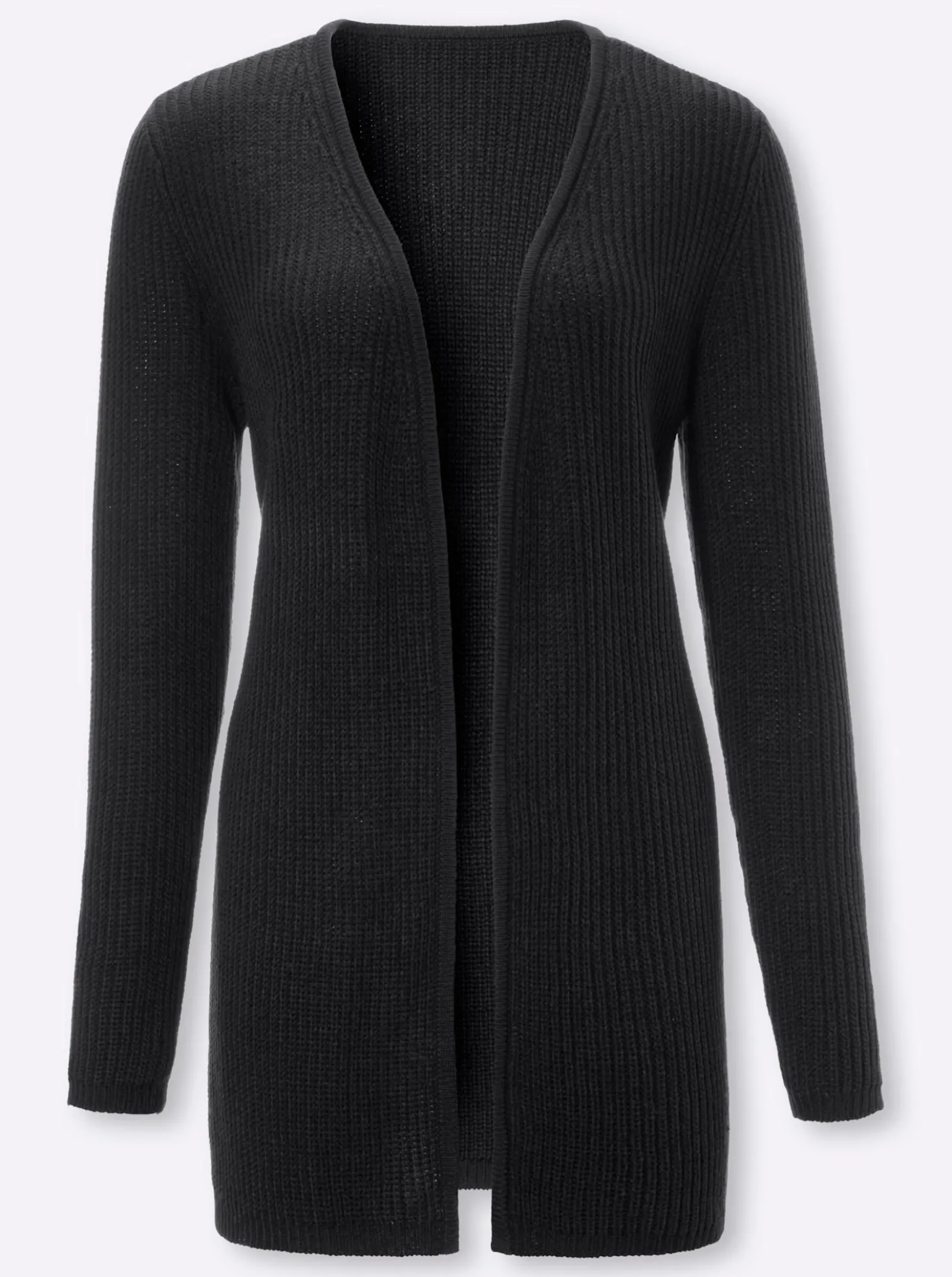 Strickjacke mit gerippten Abschlüssen