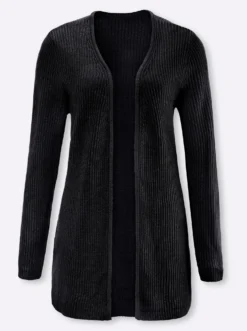 Strickjacke mit gerippten Abschlüssen