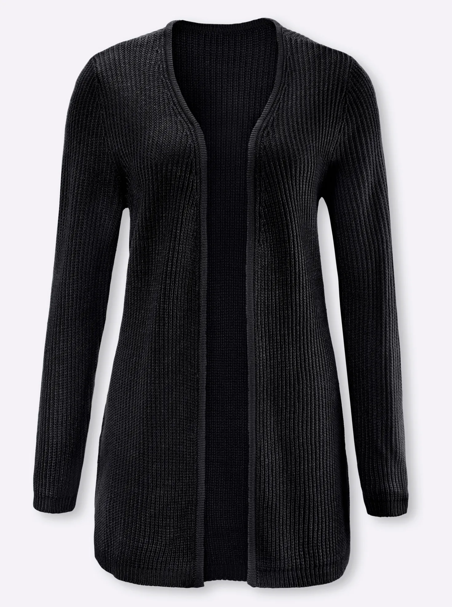 Strickjacke mit gerippten Abschlüssen