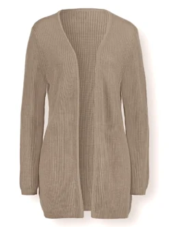 Strickjacke mit gerippten Abschlüssen