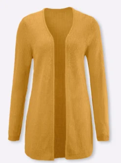 Strickjacke mit gerippten Abschlüssen