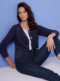Strickjacke mit Jacquard-Muster