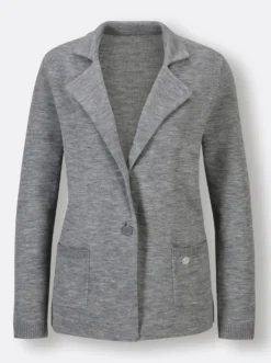 Strickjacke mit 1-Knopf-Verschluss