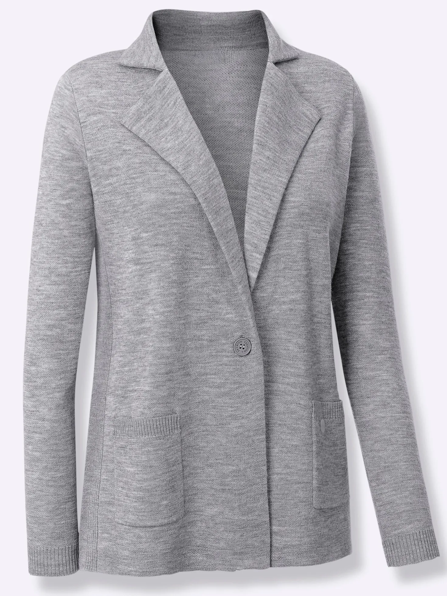 Strickjacke mit 1-Knopf-Verschluss
