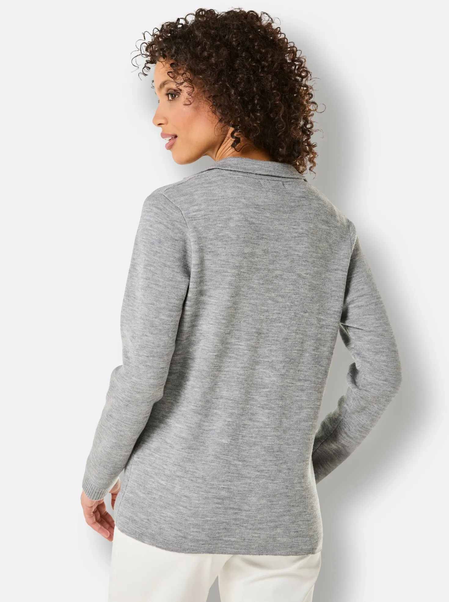 Strickjacke mit 1-Knopf-Verschluss