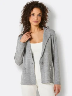 Strickjacke mit 1-Knopf-Verschluss