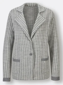 Strickjacke mit 1-Knopf-Verschluss
