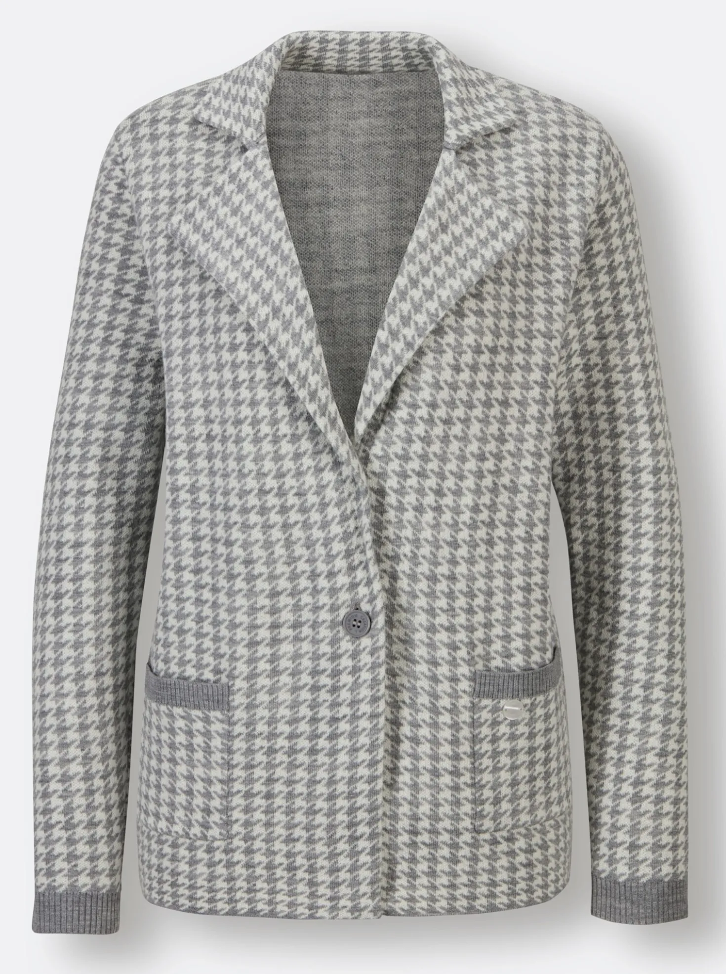 Strickjacke mit 1-Knopf-Verschluss