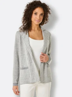 Strickjacke mit 1-Knopf-Verschluss