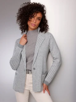 Strickjacke mit 1-Knopf-Verschluss