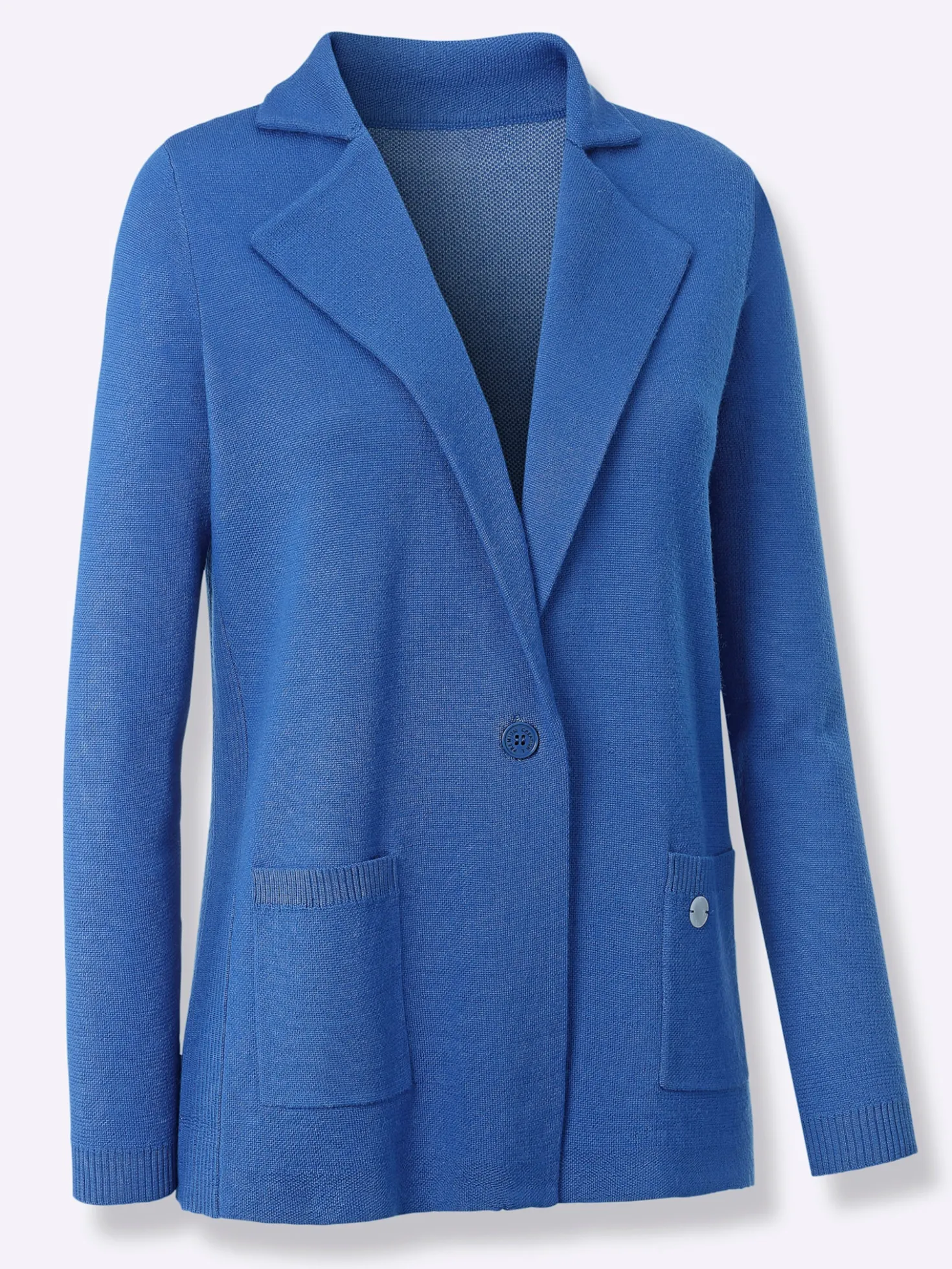 Strickjacke mit 1-Knopf-Verschluss