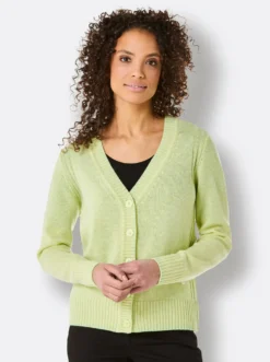 Strickjacke mit Logo-Knöpfen