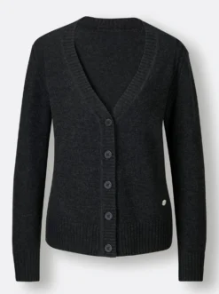 Strickjacke mit Logo-Knöpfen