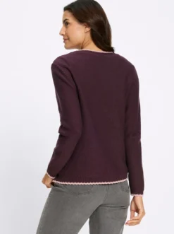 Strickjacke mit Muschelkante