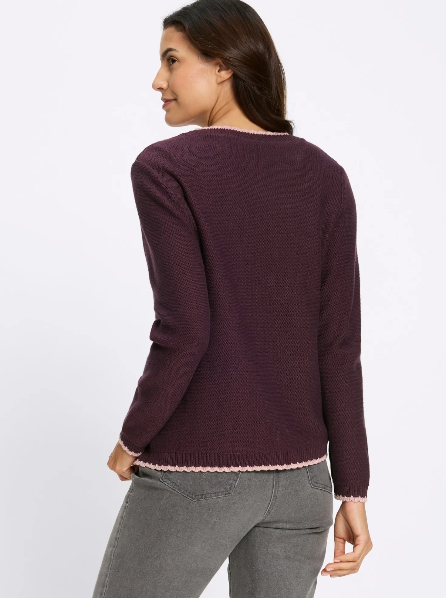 Strickjacke mit Muschelkante