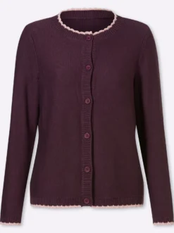 Strickjacke mit Muschelkante