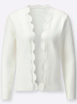 Strickjacke mit Netz-Einsatz
