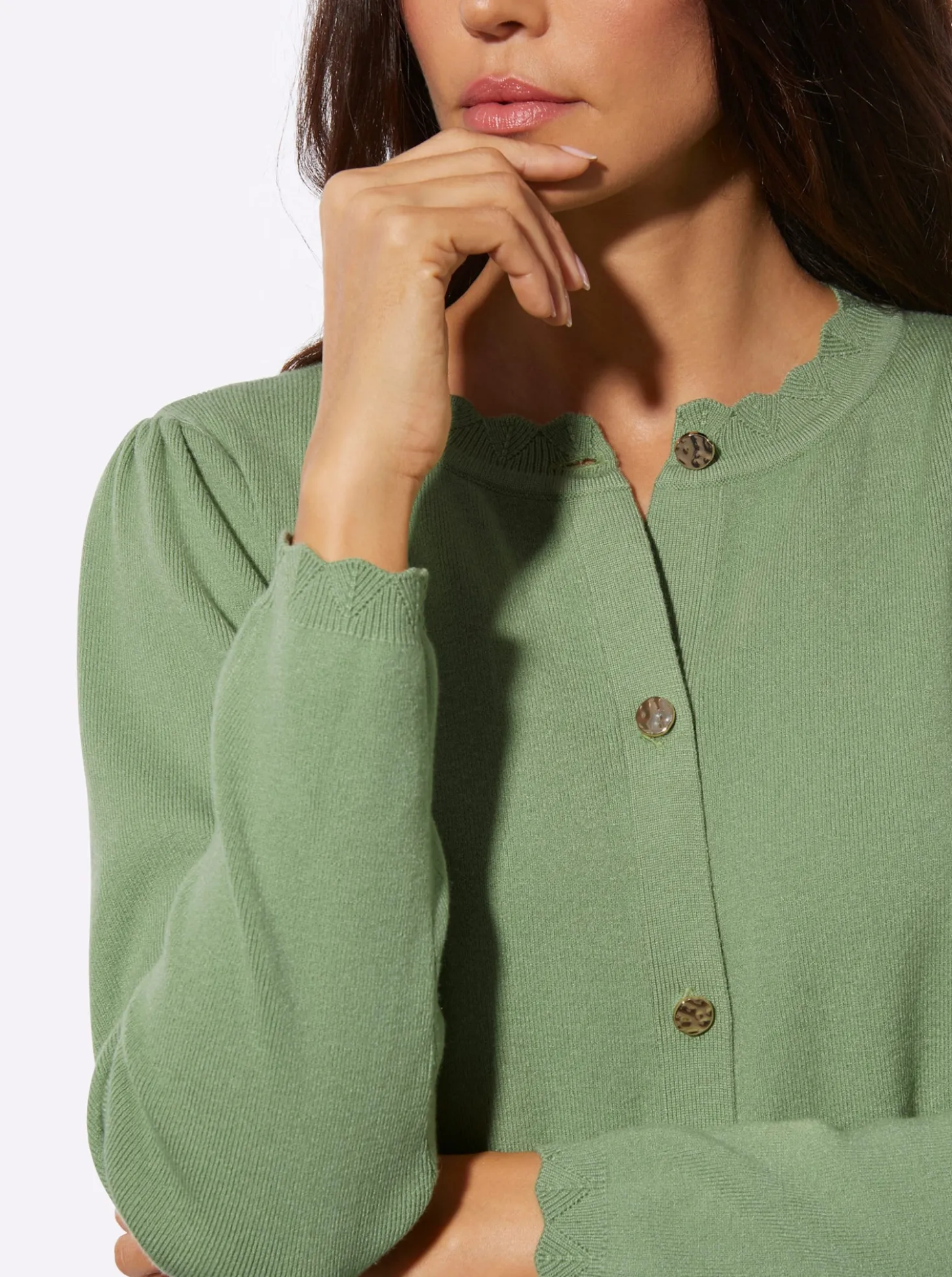 Strickjacke mit 50% Polyamid