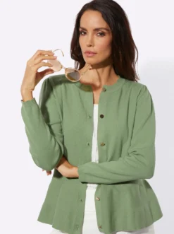 Strickjacke mit 50% Polyamid