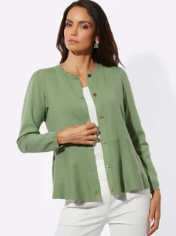 Strickjacke mit 50% Polyamid