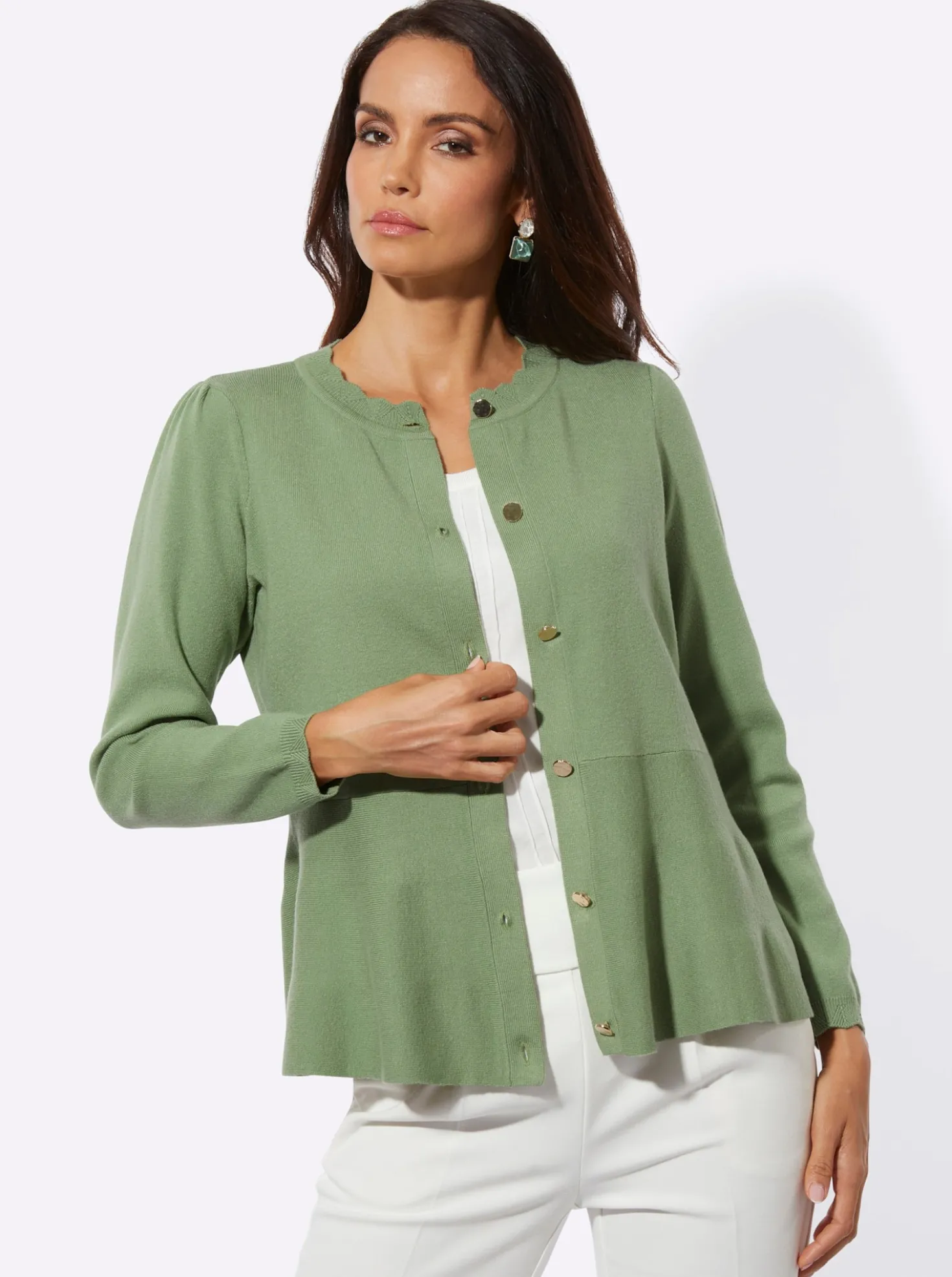Strickjacke mit 50% Polyamid