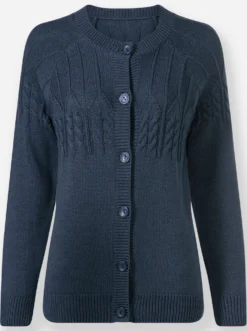 Strickjacke mit Raglan-Ärmeln