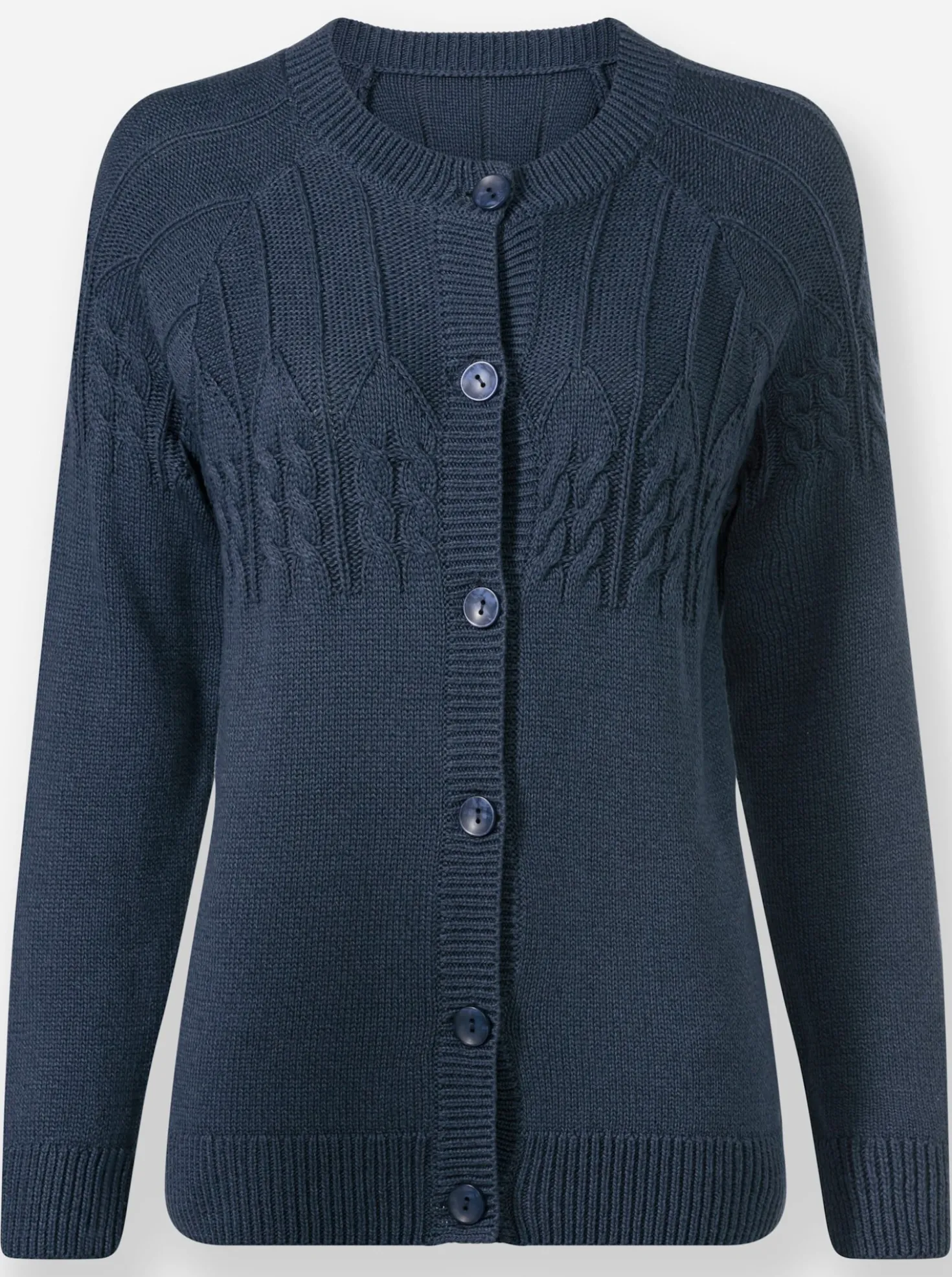 Strickjacke mit Raglan-Ärmeln