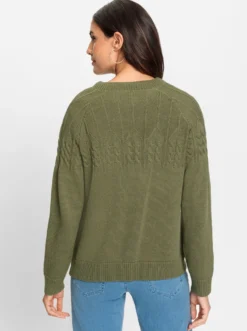 Strickjacke mit Raglan-Ärmeln