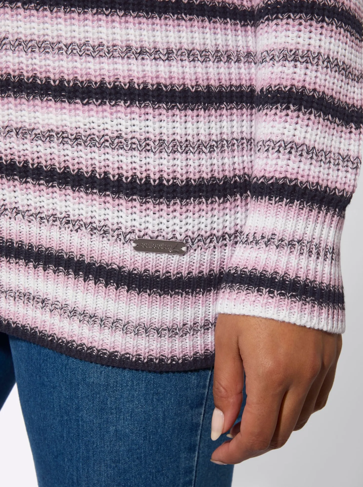 Strickjacke mit Ripp-Abschlüssen