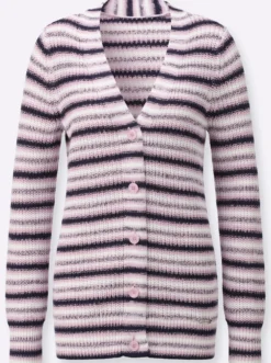 Strickjacke mit Ripp-Abschlüssen