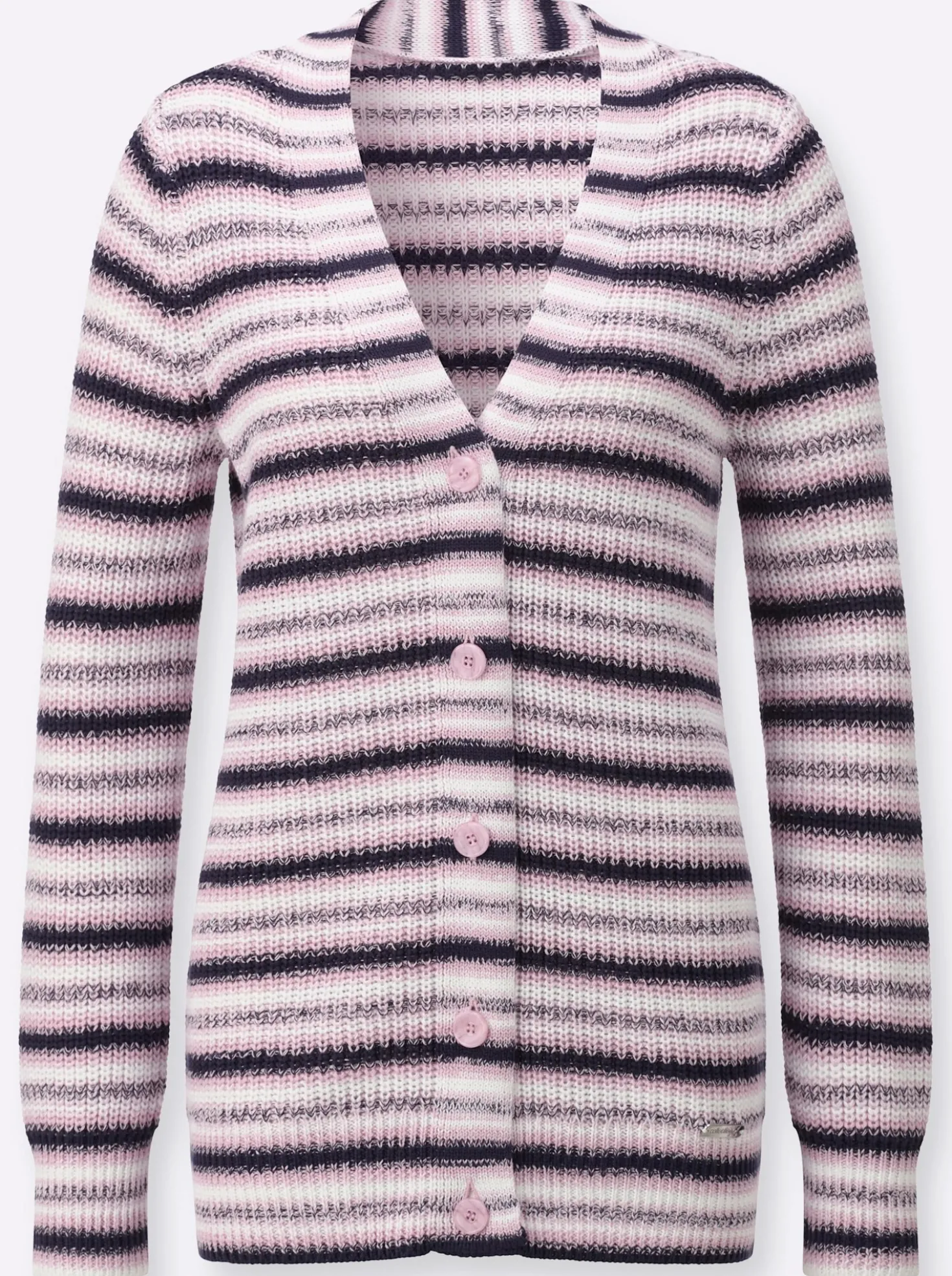 Strickjacke mit Ripp-Abschlüssen