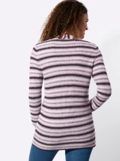 Strickjacke mit Ripp-Abschlüssen