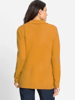 Strickjacke mit Ripp-Muster vorne