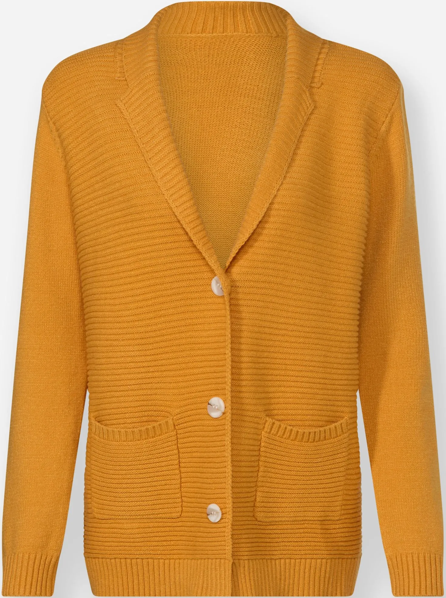 Strickjacke mit Ripp-Muster vorne