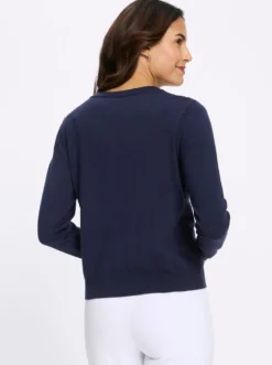 Strickjacke mit Rüschen