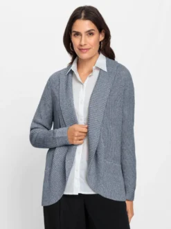 Strickjacke mit Schalkragen