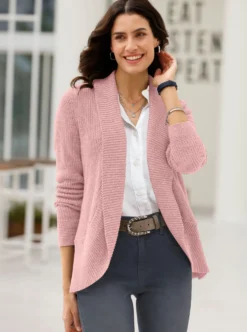 Strickjacke mit Schalkragen