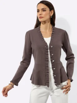 Strickjacke mit Schößchen
